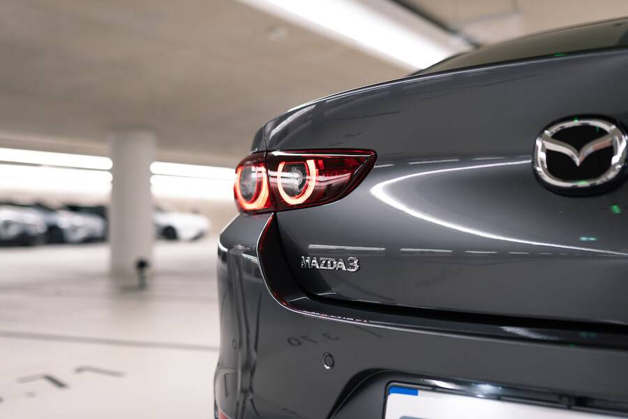 mazda 3 fastback heckansicht mazda 3 fastback heckansicht