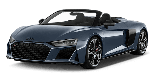 audi r8 spyder frontansicht in blau audi r8 spyder frontansicht in blau