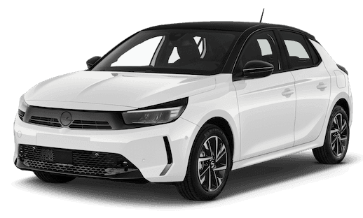 opel corsa frontansicht in grau