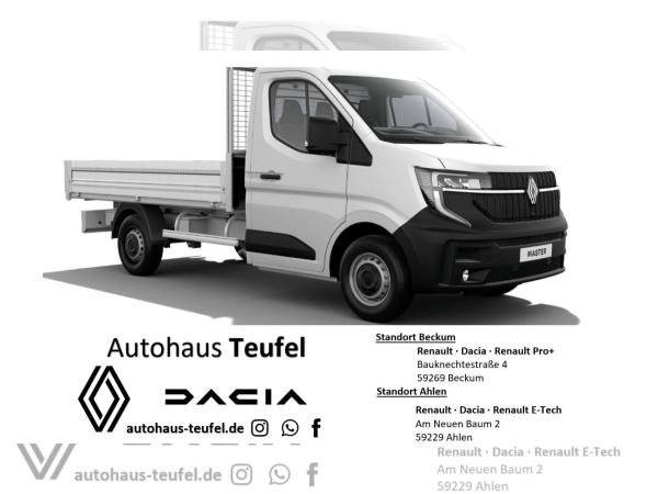 Renault Master 💪HANDWERKER-AKTION👩🔧+ Strauss-Gutschein💵 FWD Fgst. Pritsche Eka Stahl advance L3H1 3,5t Blue dCi130