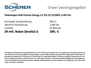 Volkswagen Golf VIII Variant Energy 1.5 TSI NAVI SHZ ACC RFK GJR GARANTIE 2030