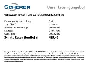 Volkswagen Tayron R-Line 2.0 TDI  4M DSG BLACKSTYLE PANO AHK  ACC