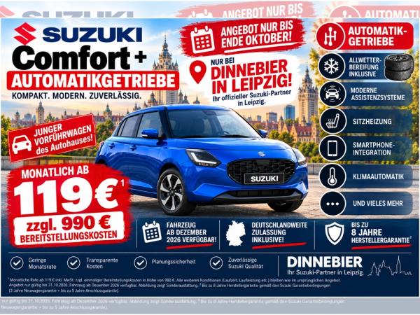 Suzuki Swift "Comfort+" AUTOMATIK + ALLWETTERREIFEN - Nur bis 31.10.2026 !!!