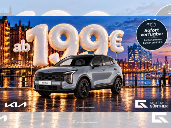 Kia Sportage Automatik Black Edition *sofort verfügbar* Lunarsilber / Dach Schwarz | Gewerbe